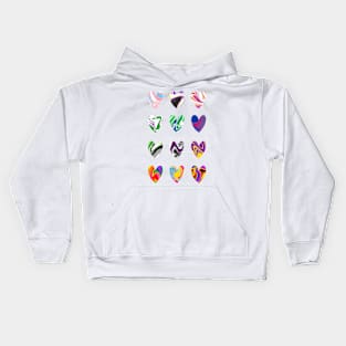 Pride Hearts Kids Hoodie